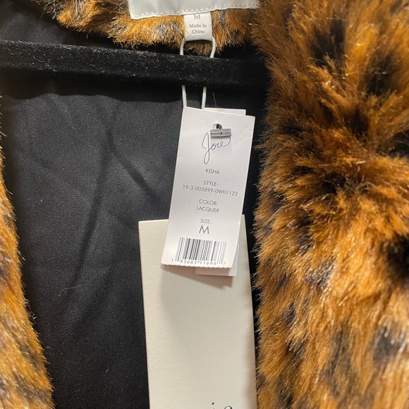 NWT Joie Kisha Leopard Faux Fur Coat - Picture 6 of 6
